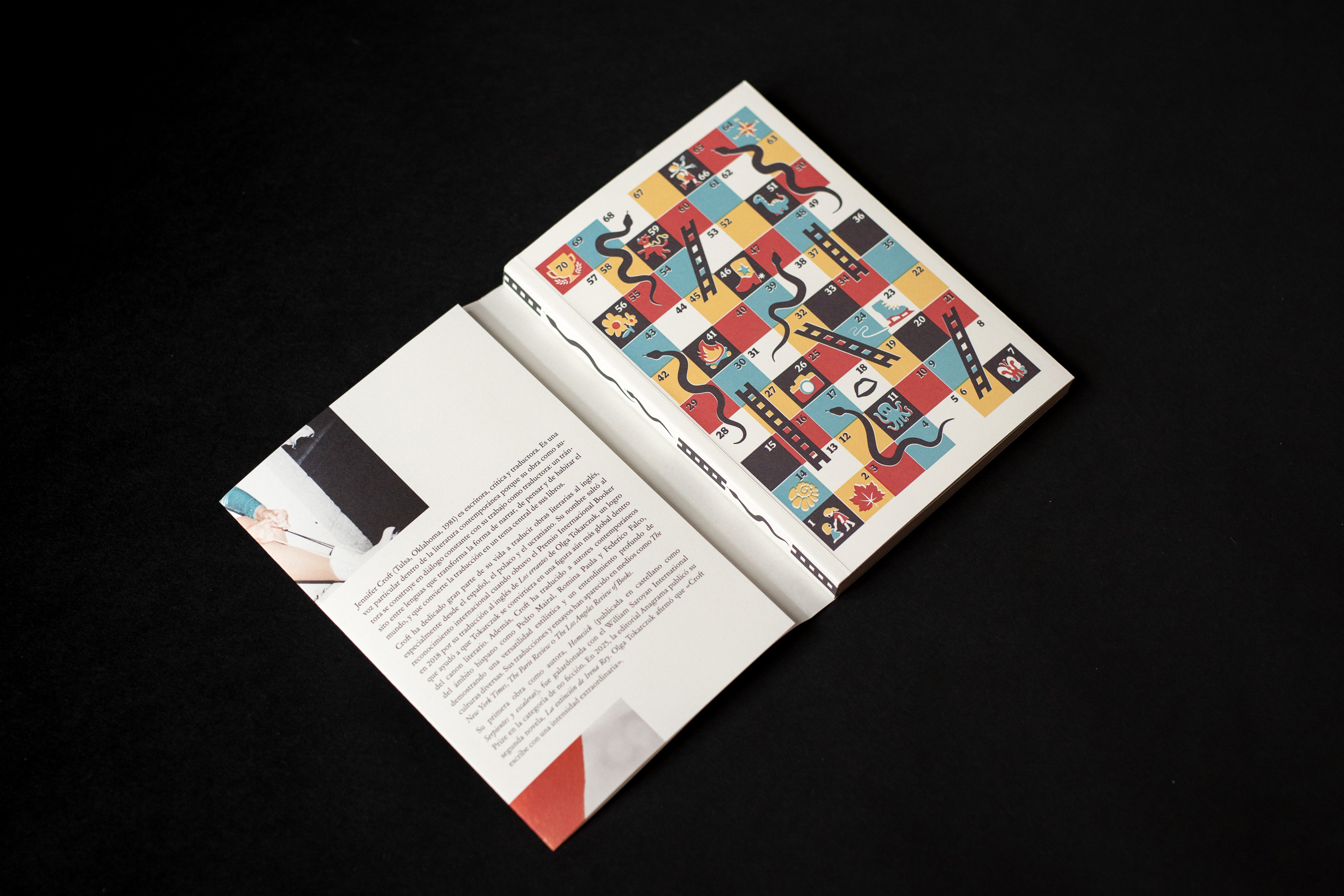 Diseño editorial de Serpientes y escaleras